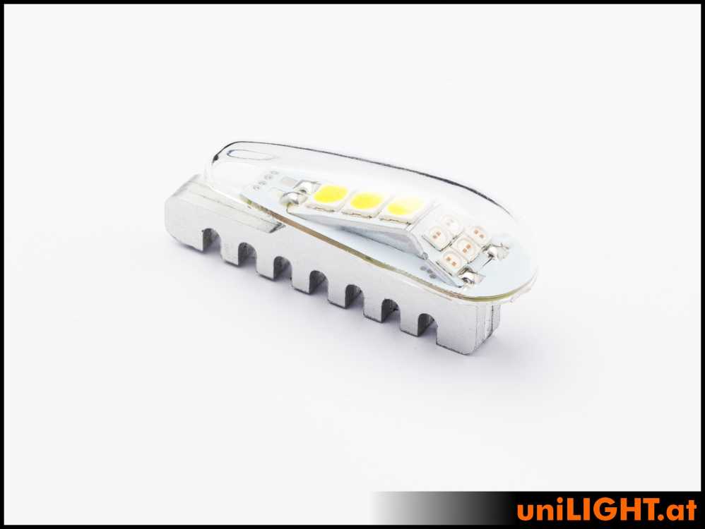 UniLight 14mm Dual Navigation + Strobe Light, 14Wx2,Short - Red-White DUAL14X-140x2-RTWE