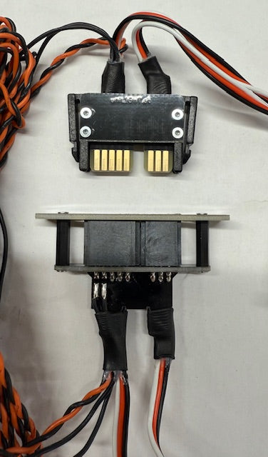 UniLight Locking Cable Connection, 6 Primary (2 Servos) 4 Secondary Pins (Assembled With Cable (1 Pair, M/F) CABLE-6P4S