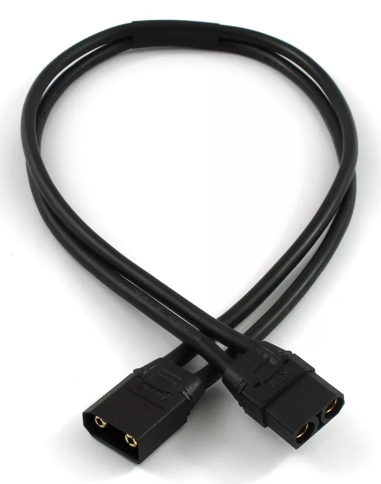 XT90 Male to XT90 Female Extension Lead / Charge Lead 500mm Black