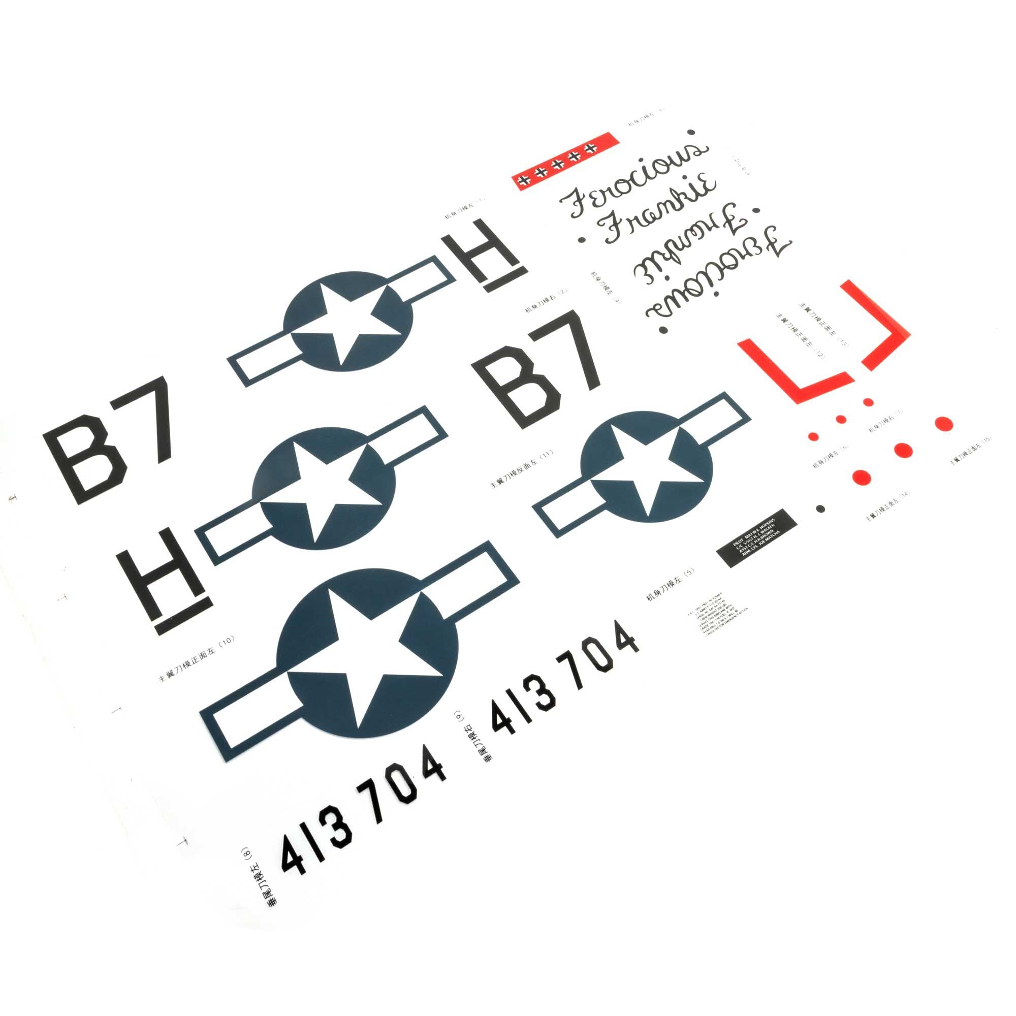E-Flite Decal Sheet: P-51 1.0m EFL-1740