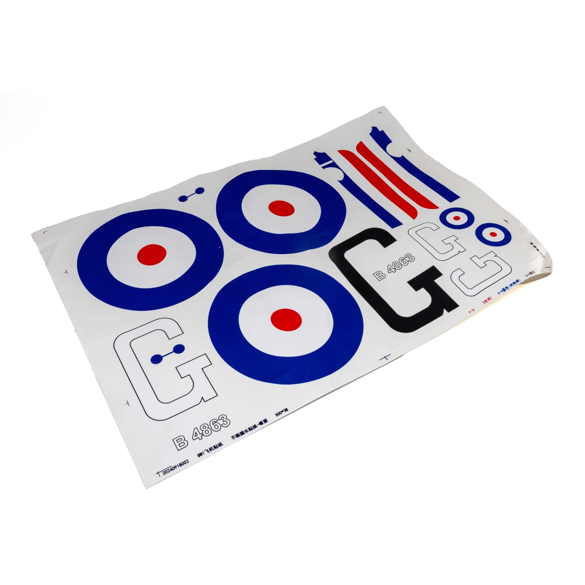 E-Flite Decal Sheet: S.E.5a EFL-2108