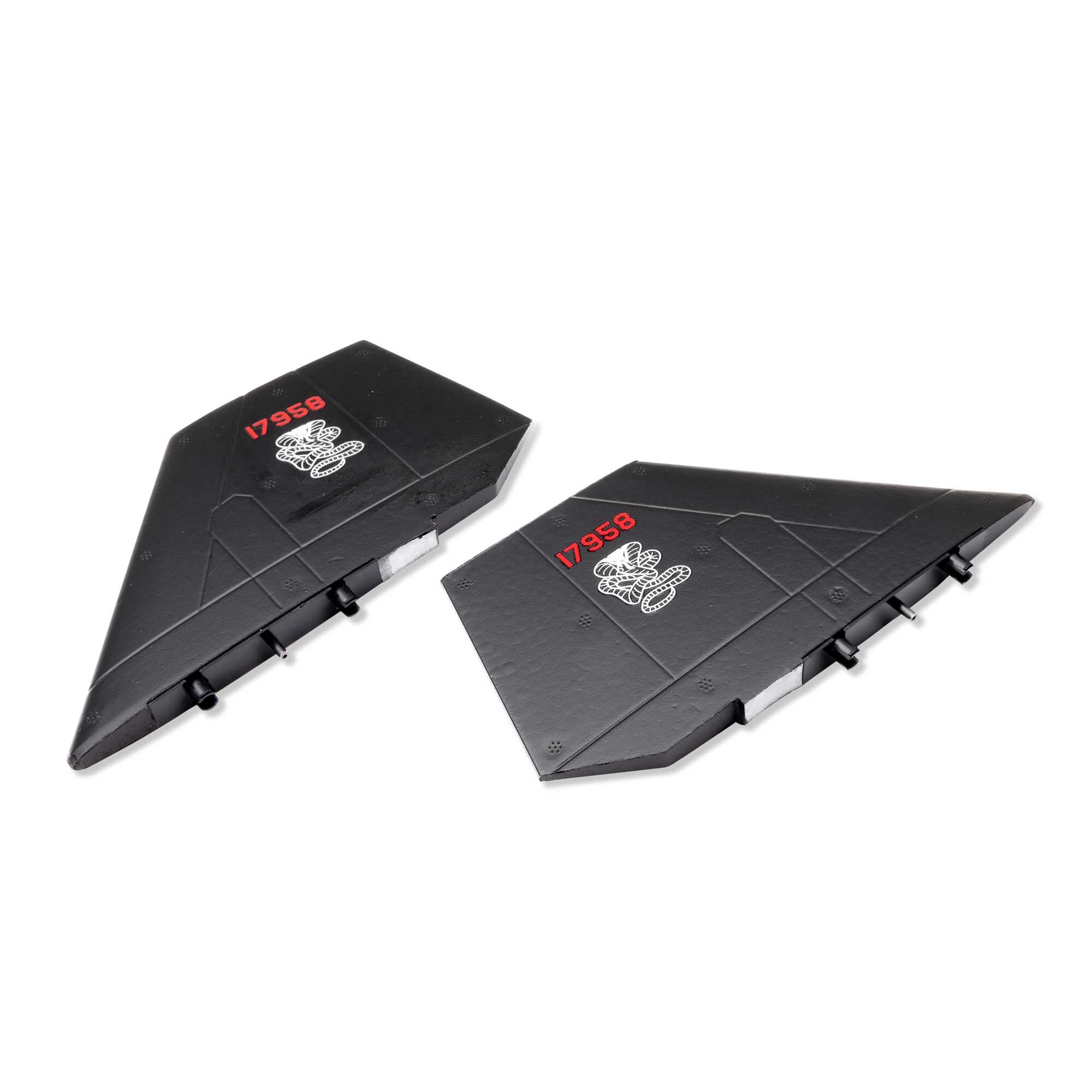 E-Flite Fin Set; Black: SR-71 Twin 40mm EDF EFL02058