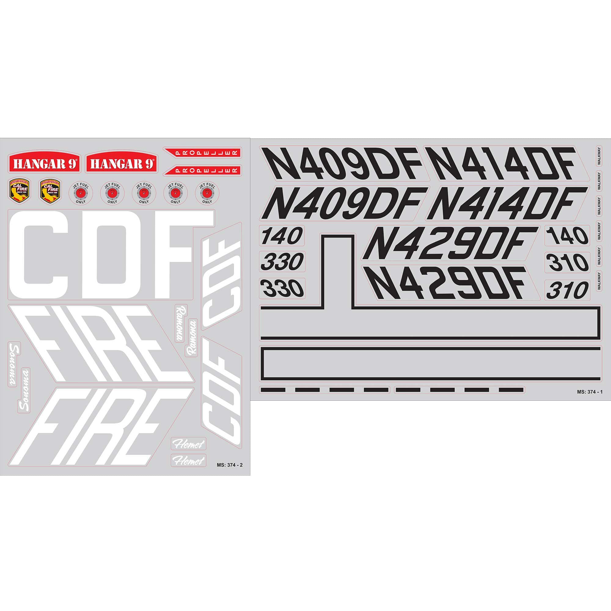 Hangar 9 Decal Sheet: OV-10 Bronco 20cc HAN505521