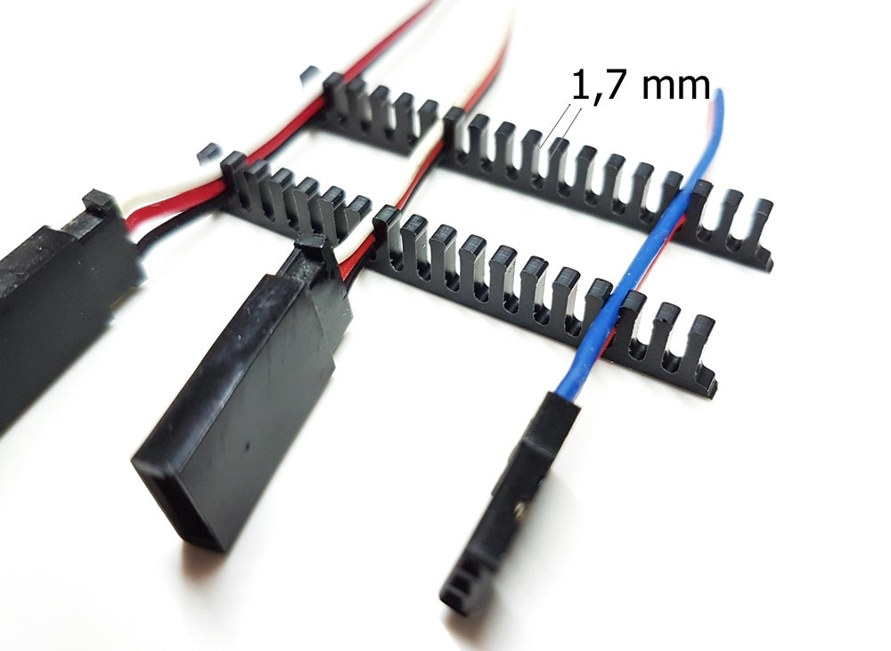 Cable Holder Servo Cable Flat 1.7mm Black Click Holder from STV-Tech 012-19