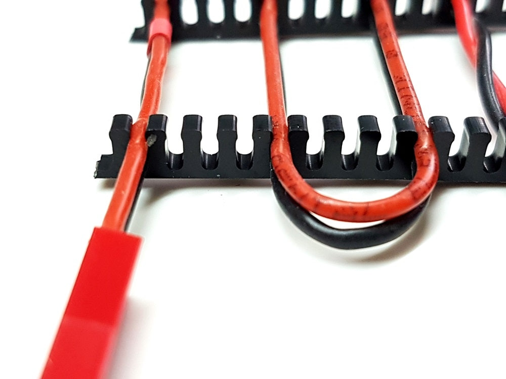 Cable Holder Flat 2 Wire 1.7mm Black Click Holder from STV-Tech 012-22