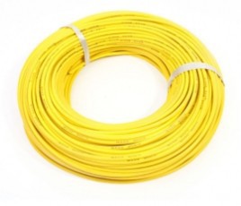 Silicone Wire - 14AWG - Yellow. Sold per 1M length from the reel