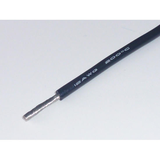 Silicone Wire - 12AWG - Black