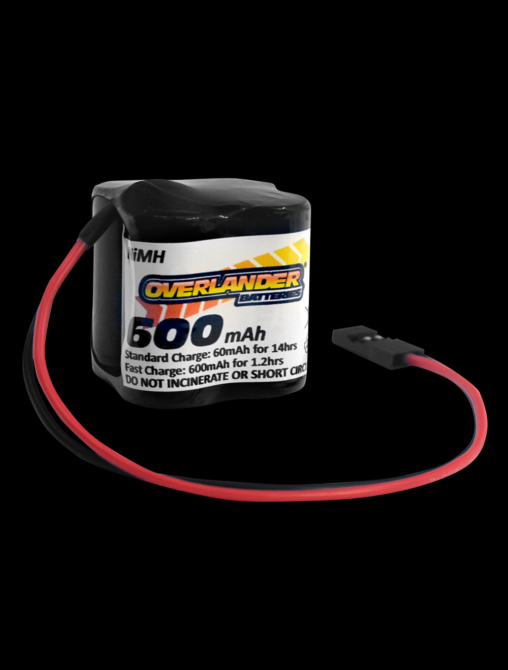 Overlander 2/3 AA 600mAh 4.8V Square Premium Sport NiMH Battery - JR Connector 1511