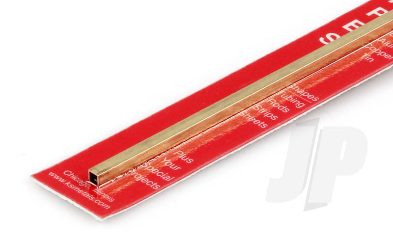 K&S 5/32 x .014 Square Brass Tube 12" (1 Pack) 152