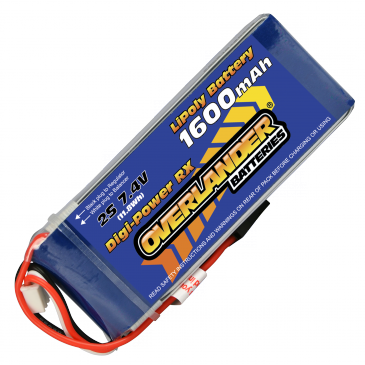 Overlander Digi-Power 1600mAh 2S 7.4v LiPo Battery Receiver Pack - 1569