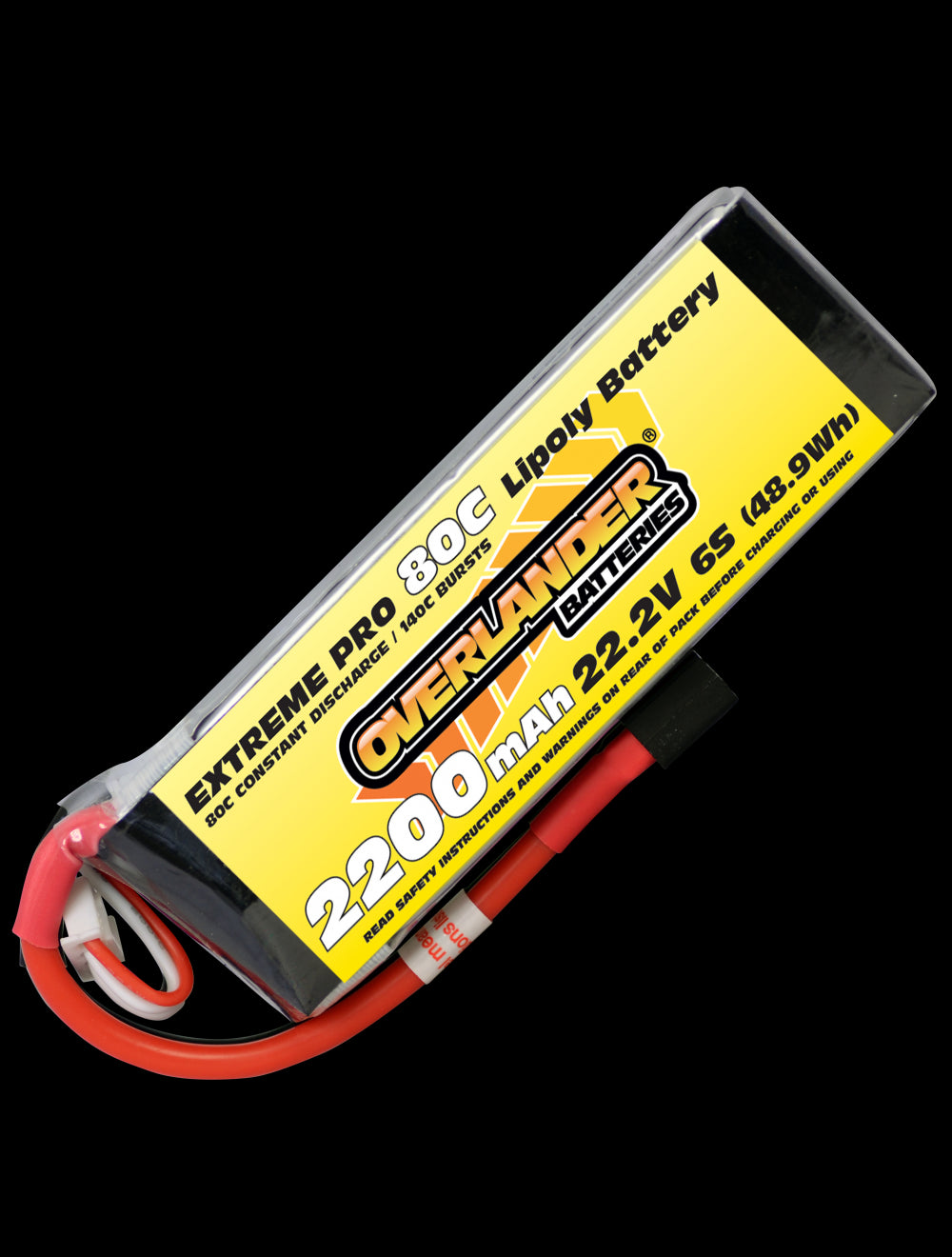 Overlander 2200mAh 22.2V 6S 80C Extreme Pro LiPo Battery - EC3 Connector 1866
