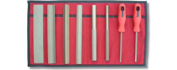 Perma-Grit Set Of 8 Hand Tools In Wallet Fine Grade SET8F
