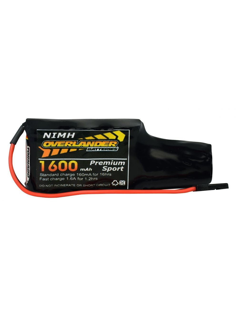 Overlander Nimh Battery Pack 2/3 AF 1600mah 4.8v Receiver Config (4+1) Premium Sport 3297