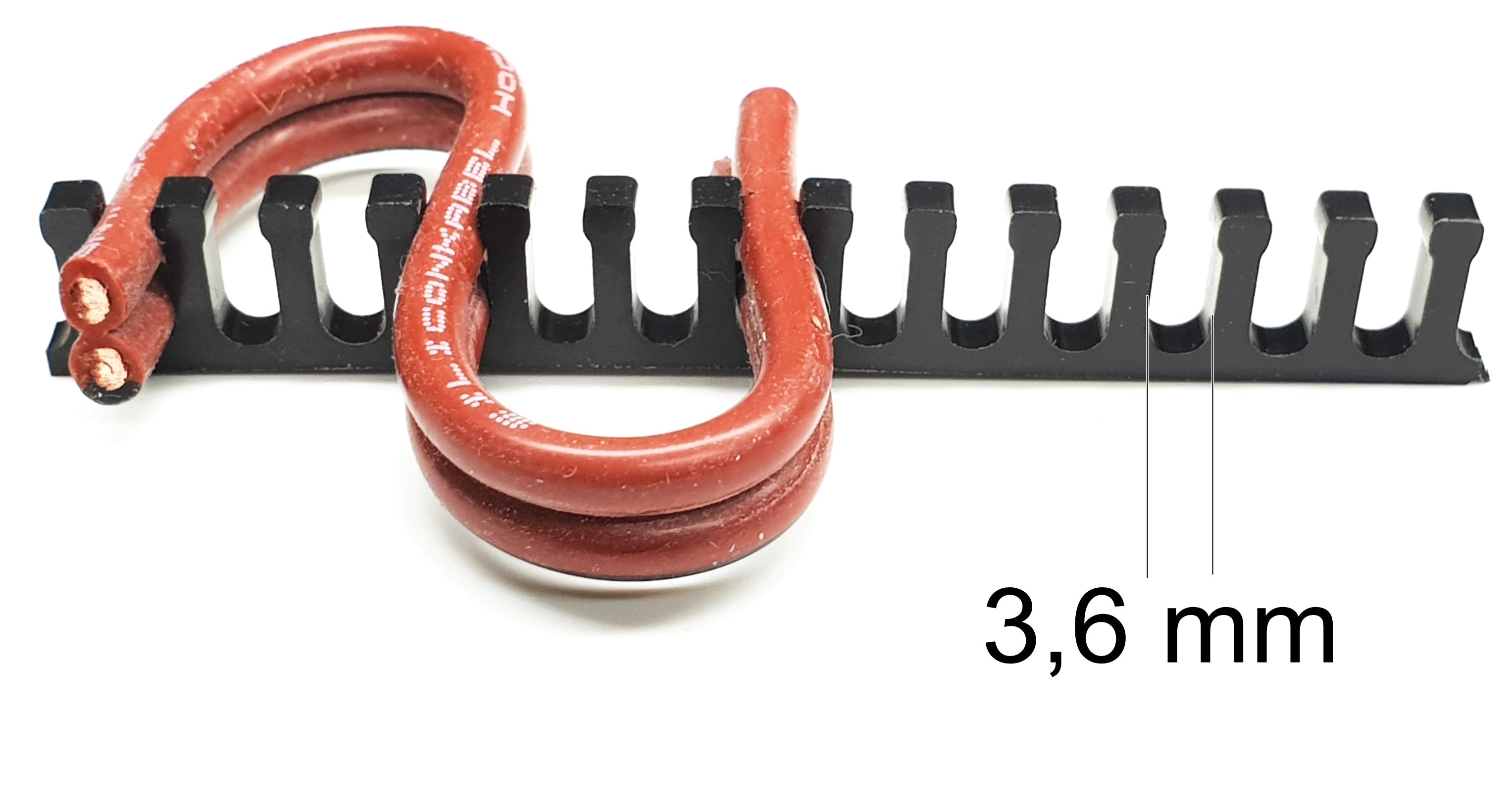 Cable Holder Flat 2 Wire 3.6mm Black Click Holder from STV-Tech 012-25