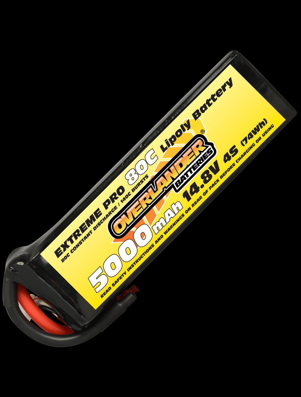 Overlander 5000mAh 14.8V 4S 80C Extreme Pro LiPo Battery - No Connector 2259