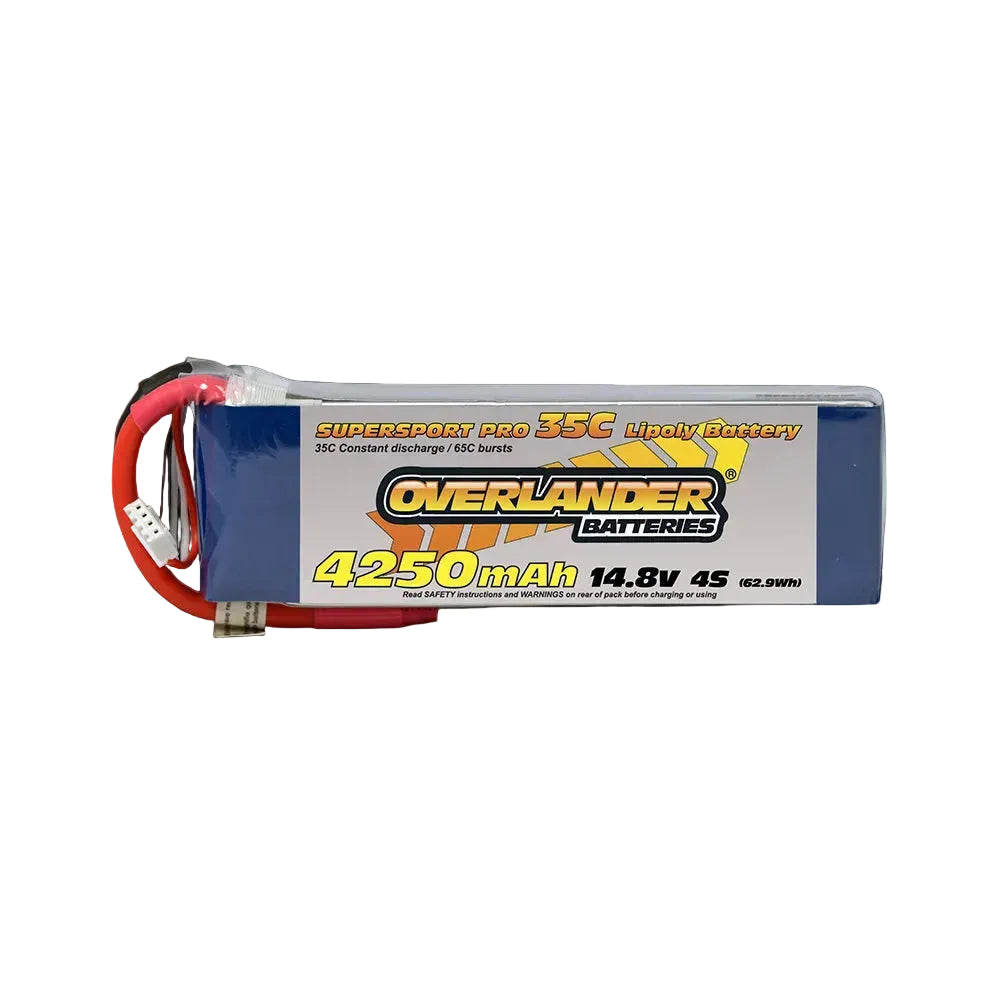 Overlander 4250mAh 14.8V 4S 35C Supersport Pro LiPo Battery - XT60 Connector 2476