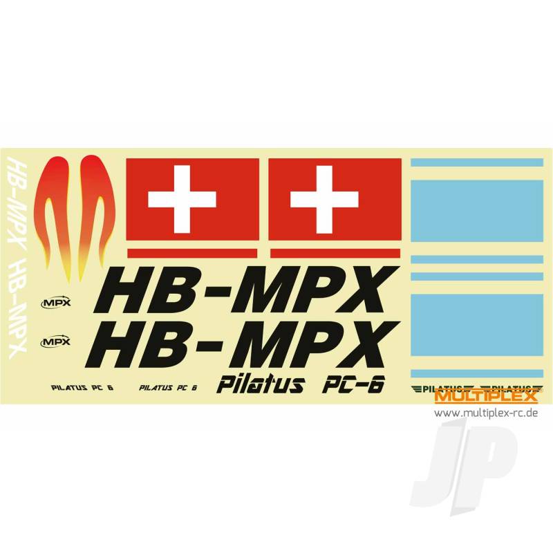 Multiplex Pilatus Decal Set, Blue (224373) 25224373