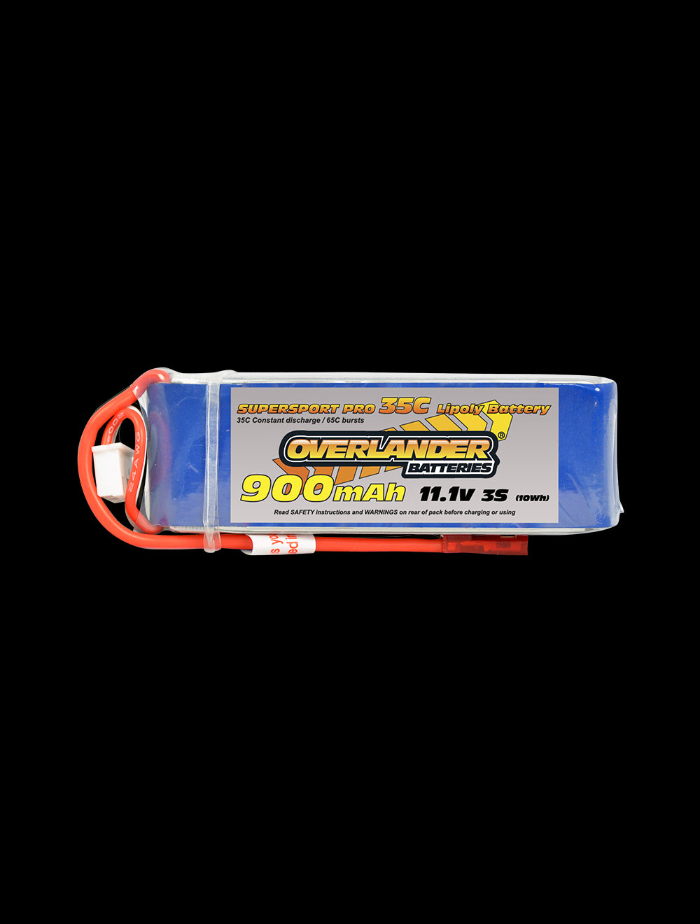Overlander 900mAh 11.1V 3S 35C Supersport Pro LiPo Battery - JST-BEC Connector 2559