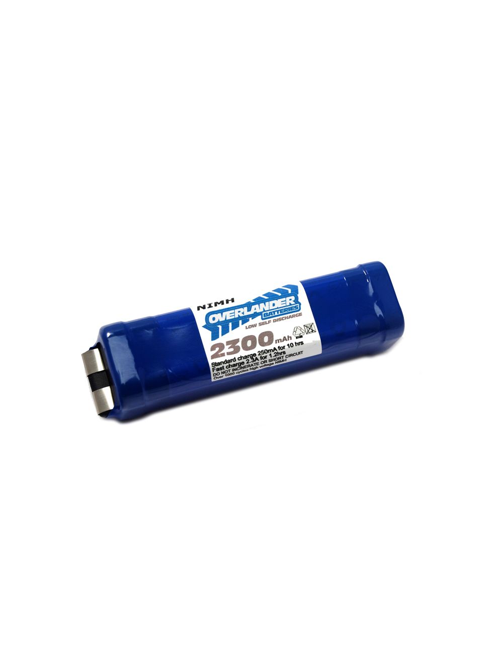 Overlander LSD AA 2300mAh 9.6V Push Fit Square NiMH Battery 2730