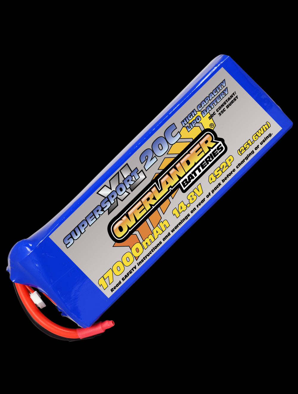 Overlander 17000mAh 14.8V 4S2P 20C Supersport XL LiPo Battery - No Connector 2797