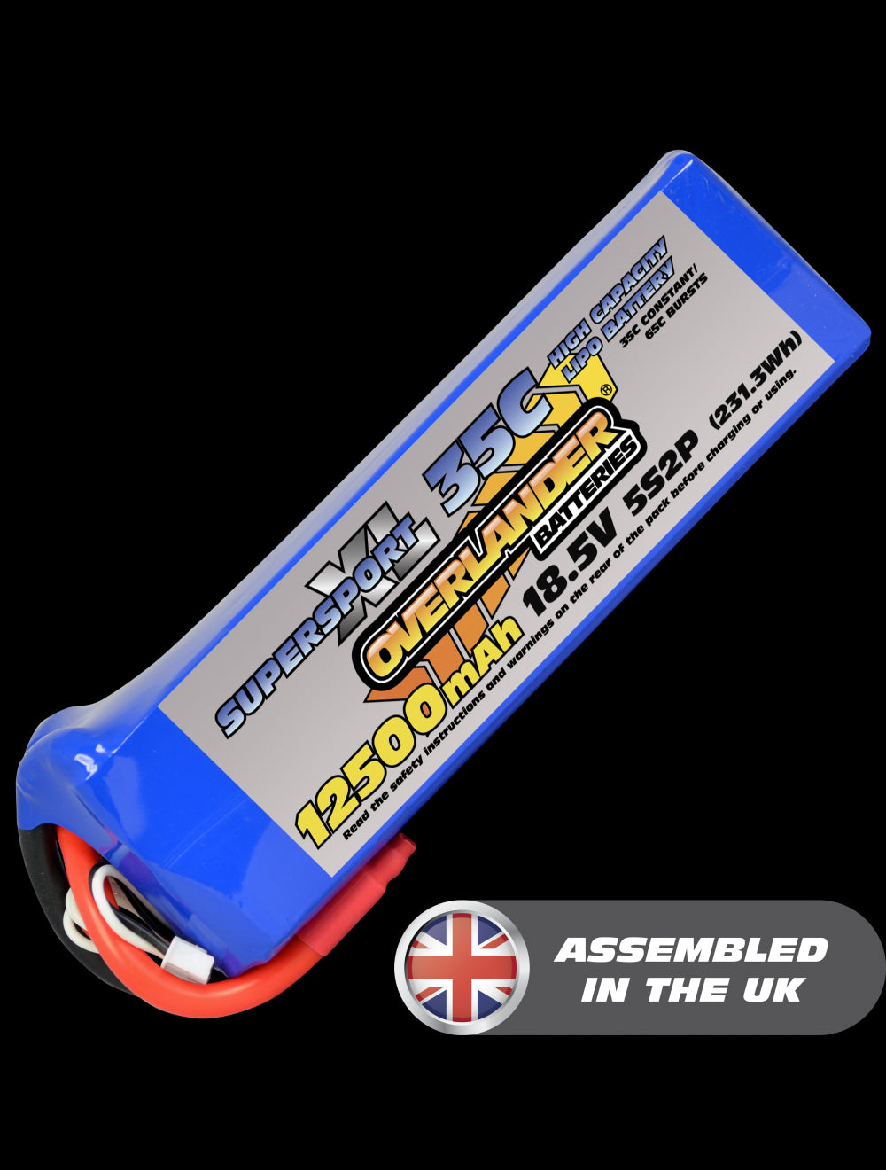 Overlander 12500mAh 18.5V 5S2P 35C Supersport XL LiPo Battery - No Connector 2892
