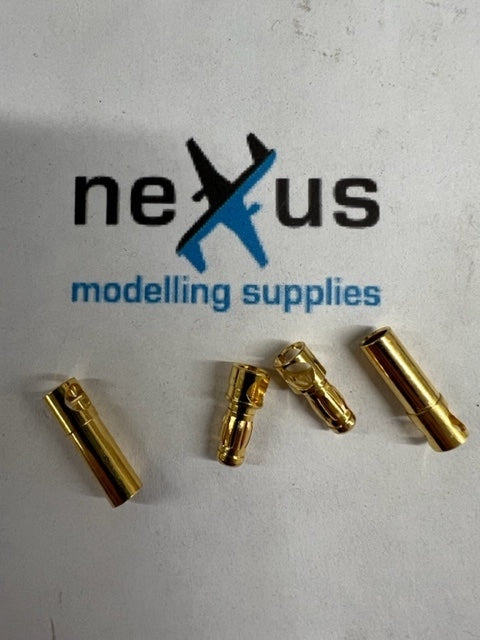 3.5mm Gold Bullet Connector Set - 2 Pair