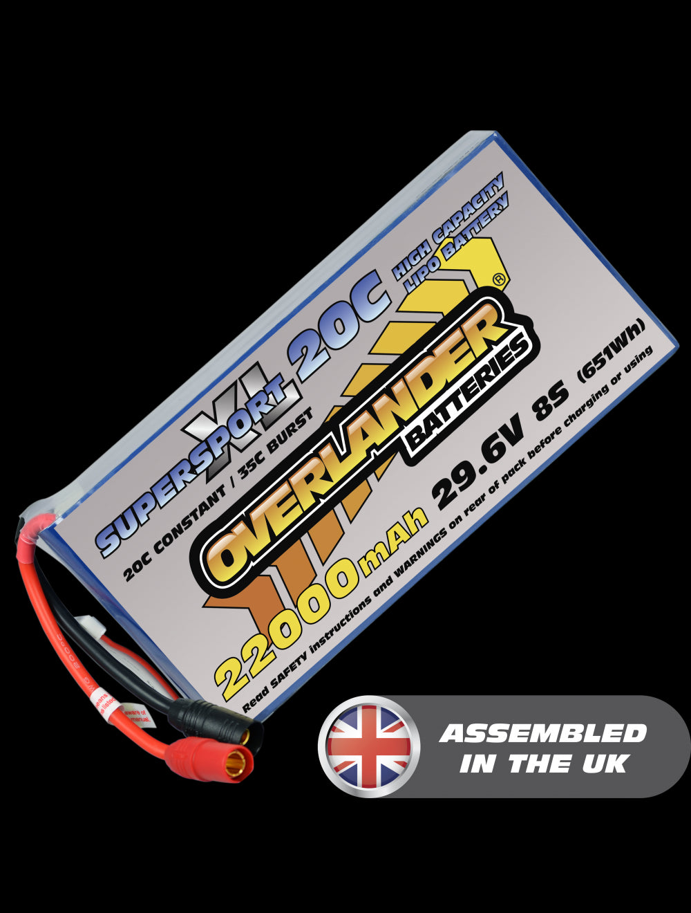 Overlander 22000mAh 29.6V 8S 20C Supersport XL Lipo Battery 3111