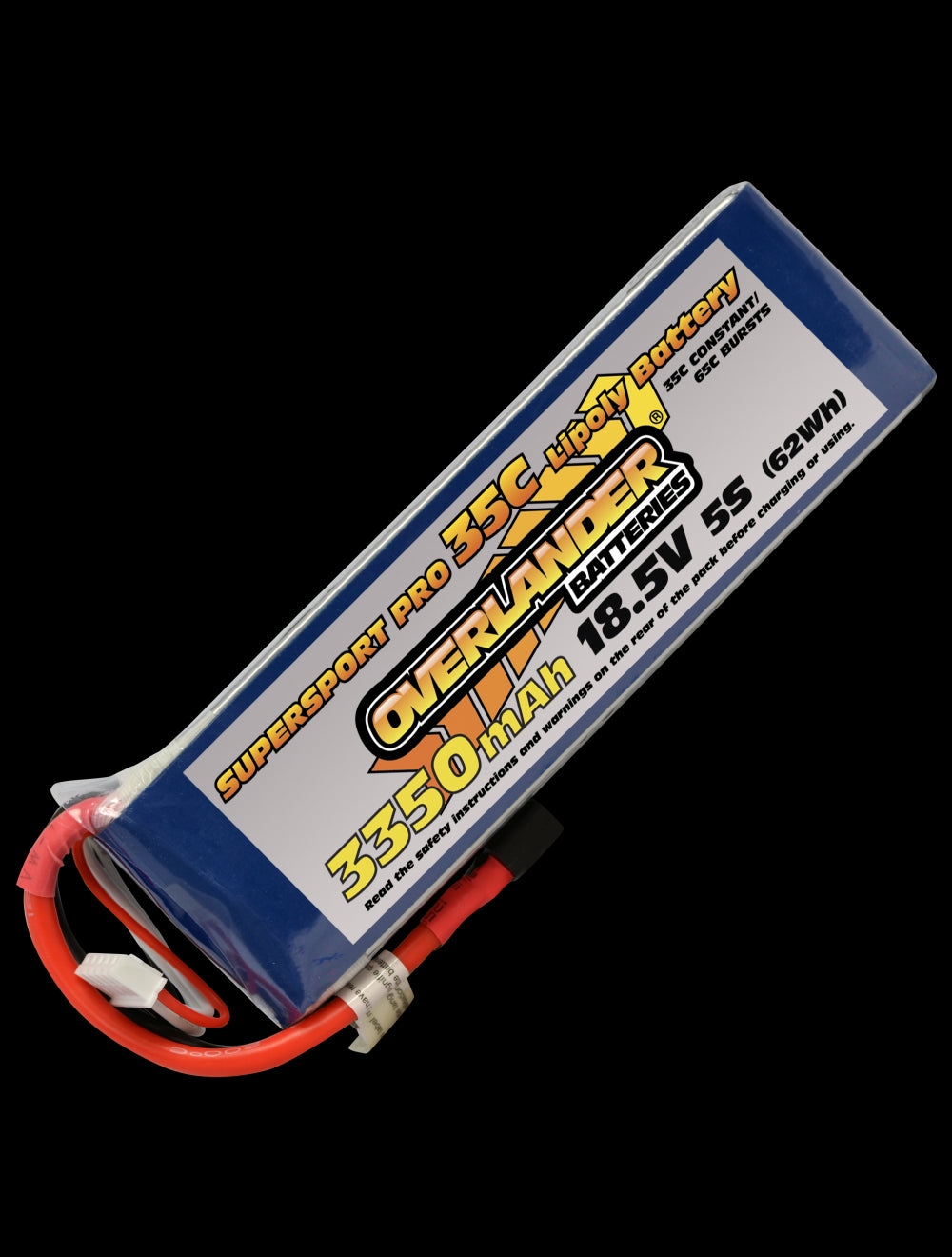 Overlander 3350mAh 18.5V 5S 35C Supersport Pro LiPo Battery - Deans Connector 3123
