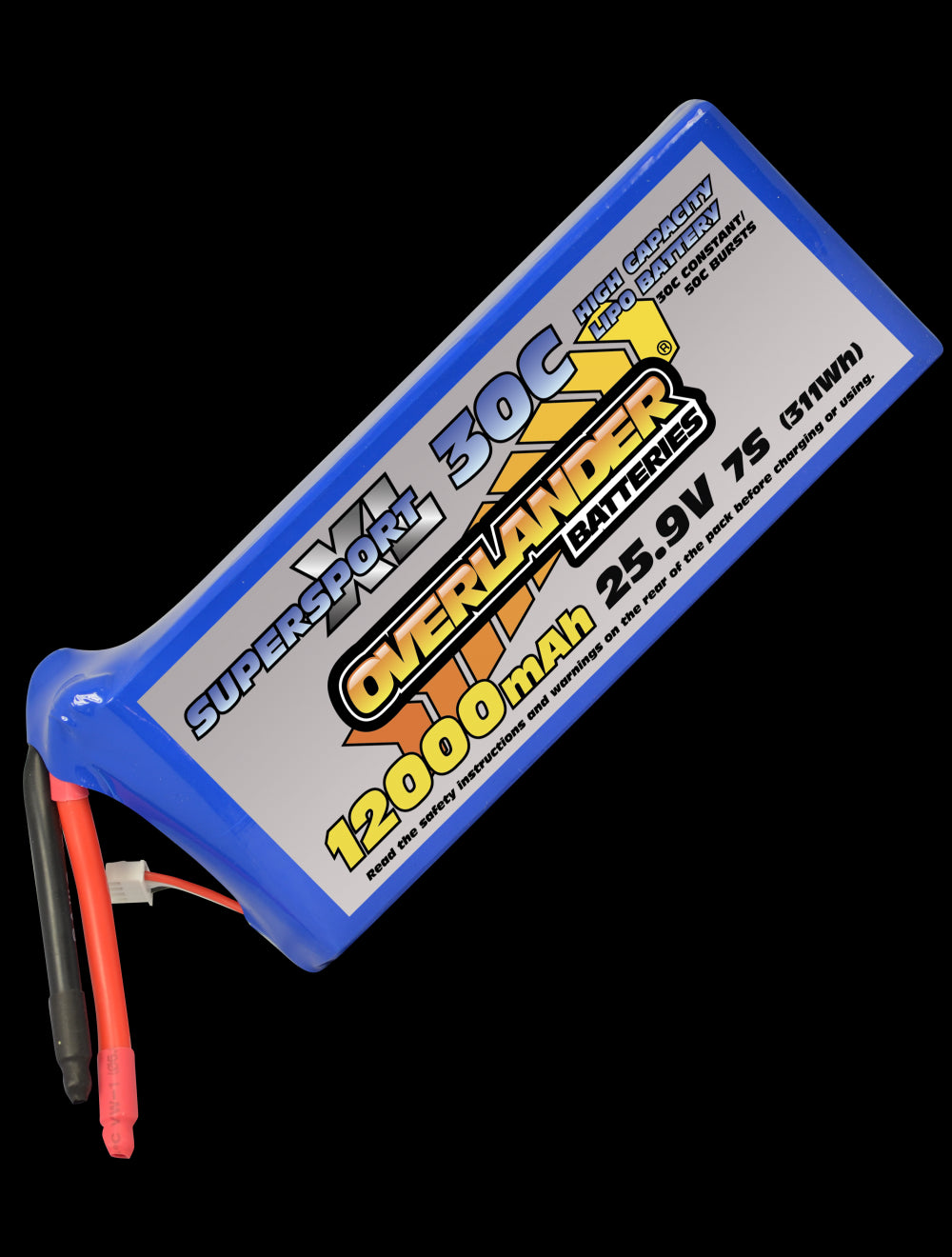 Overlander 12000mAh 25.9V 7S 30C Supersport XL LiPo Battery - No Connector 3153