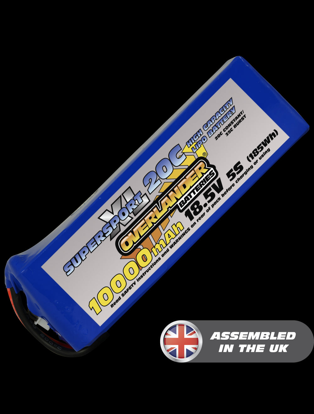 Overlander 10000mAh 18.5V 5S 20C Supersport XL LiPo Battery - No Connector 3166