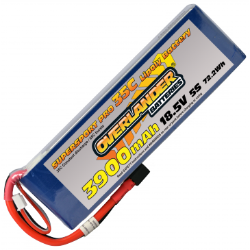 Overlander Supersport Pro 3900mAh 5S 18.5v 35C LiPo Battery 3191