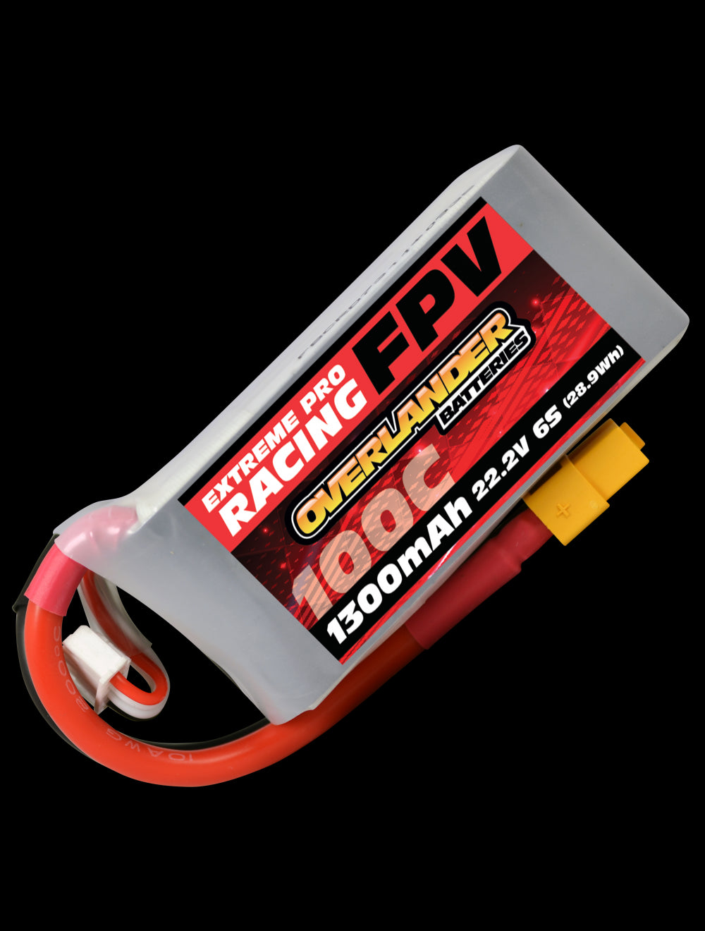 Overlander 1300mAh 22.2V 6S 100C FPV LiPo Battery 3336