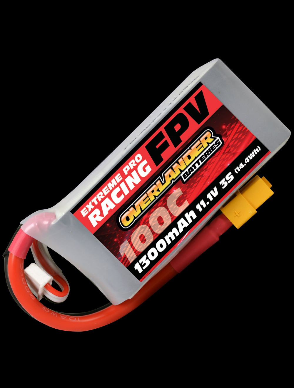 Overlander 1300mAh 11.1V 3S 100C FPV LiPo Battery 3341
