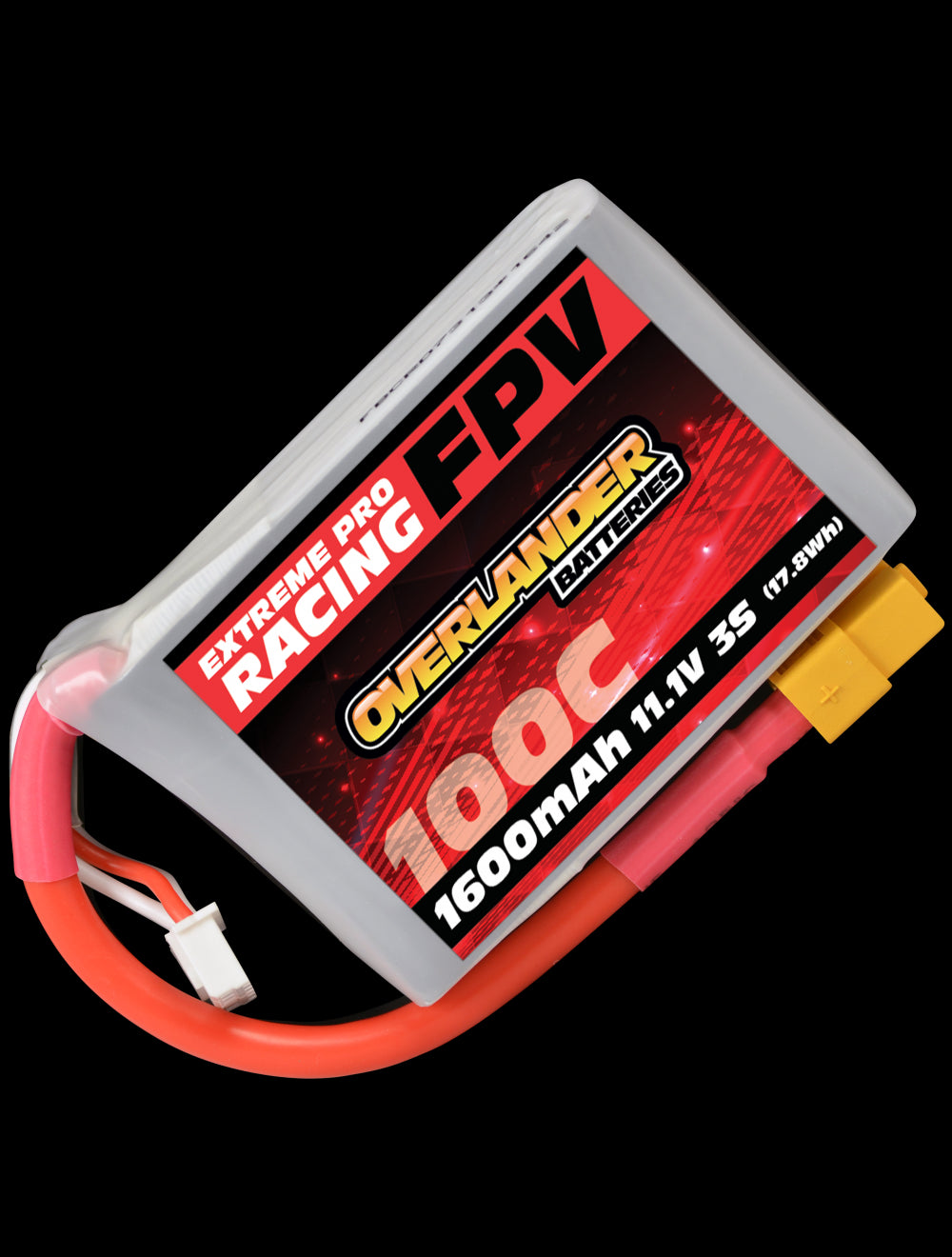Overlander 1600mAh 11.1V 3S 100C FPV LiPo Battery 3342