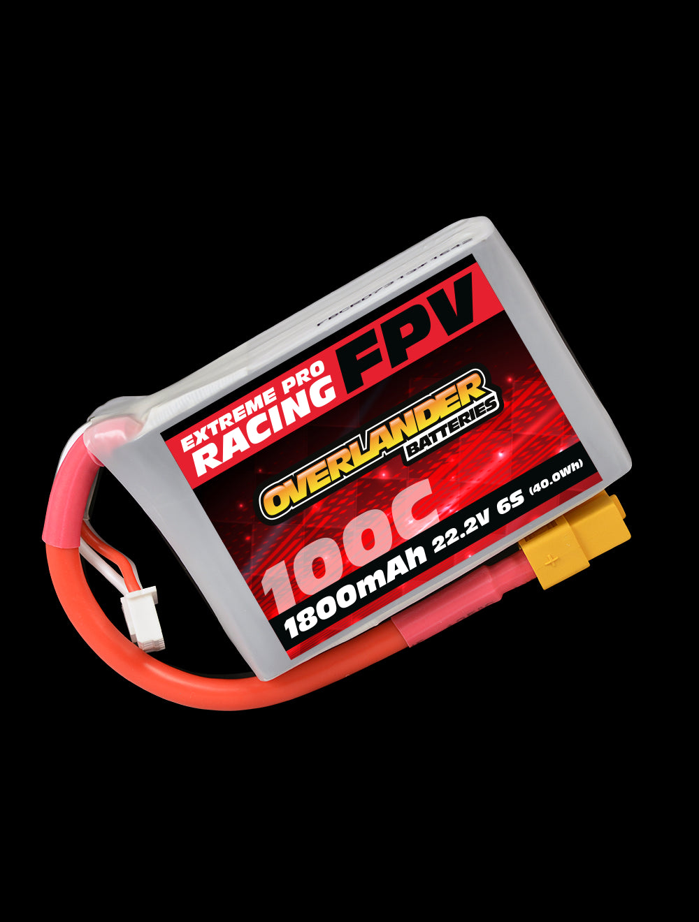 Overlander 1800mAh 22.2V 6S 100C FPV LiPo Battery 3402
