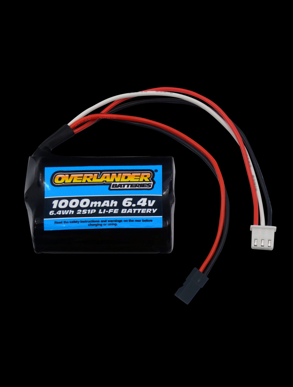 Overlander 1000mAh 6.4V 2S Config 2 Li-Fe PO4 Battery (JR Connector) 3451