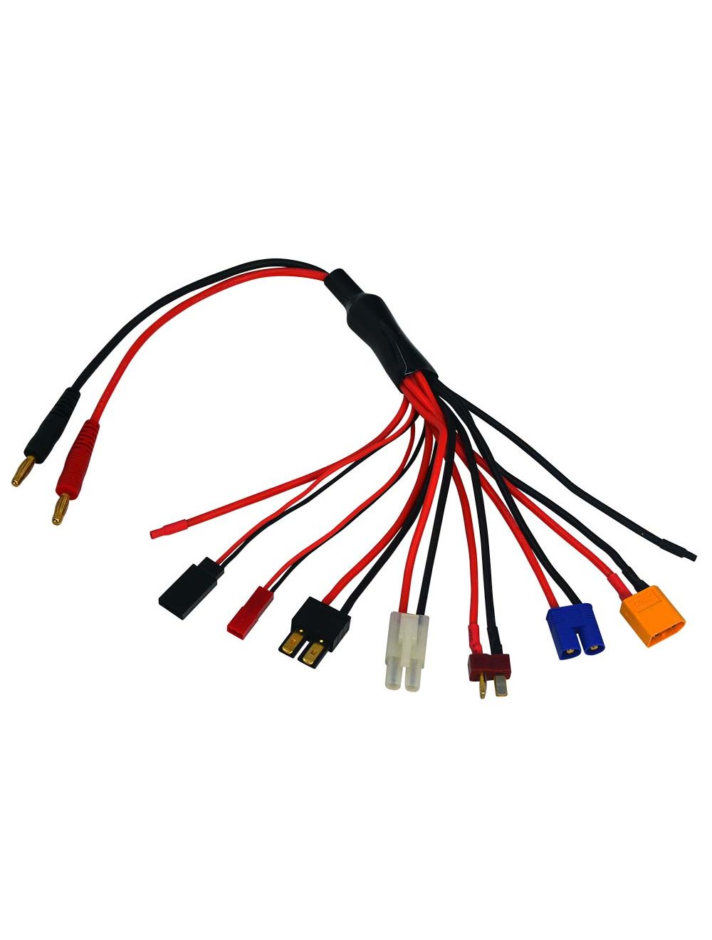 Overlander 8 in 1 Multiple Charge Lead to 4mm Gold Connectors 3459