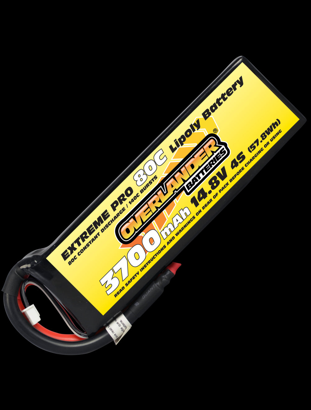 Overlander 3700mAh 14.8V 4S 80C Extreme Pro LiPo Battery - No Connector 534