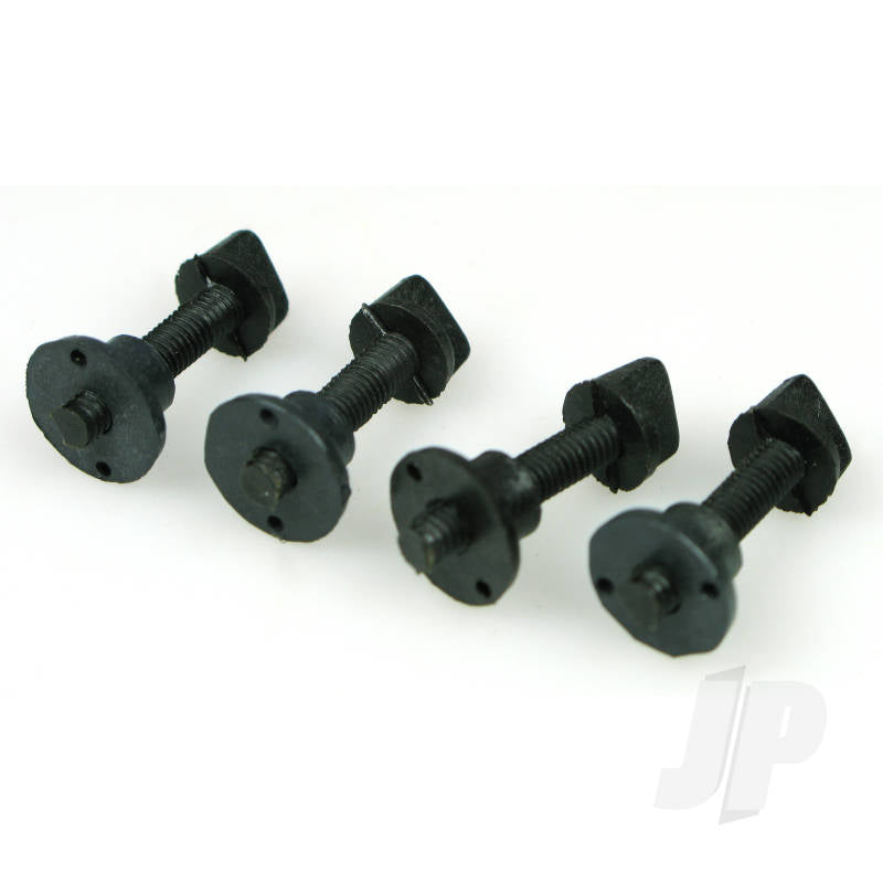 JP Universal Nylon Wing Bolts and Nut Set 4x20mm (4) - White 5508038