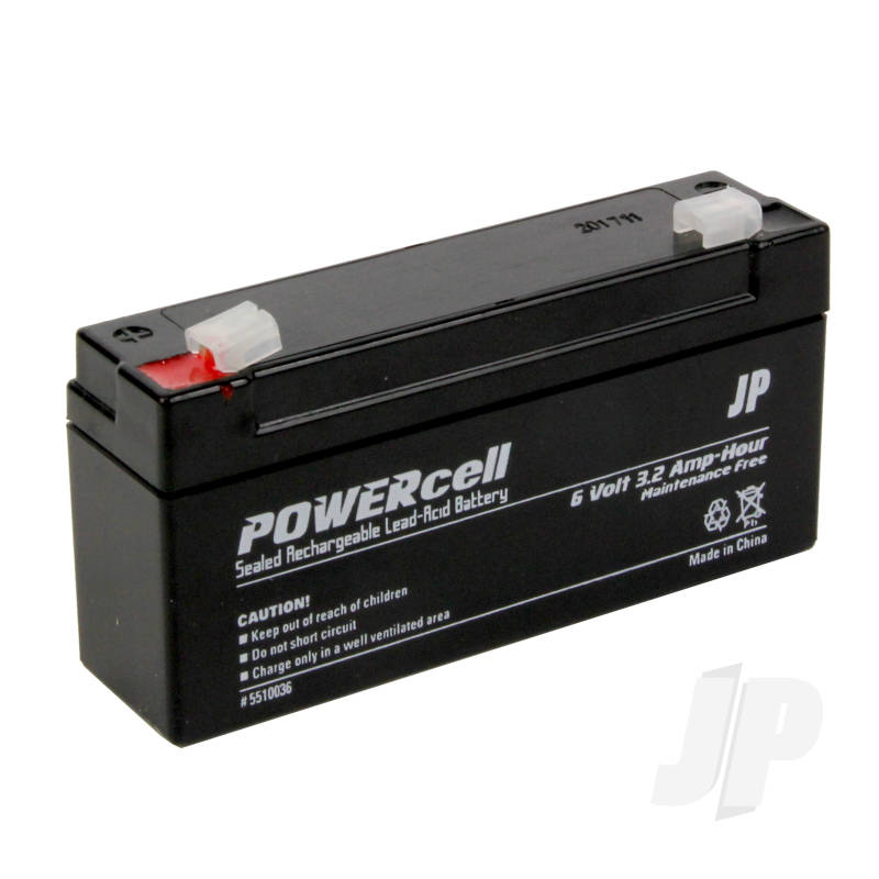 J Perkins 6V 3.2Ah Powercell Gel Battery 5510036