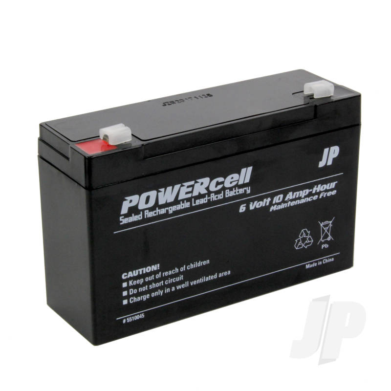 J Perkins 6V 10Ah Powercell Gel Battery 5510045 from Nexus Modelling Supplies Models Northampton Model Web Website Site Webshop Shop Webstore Store