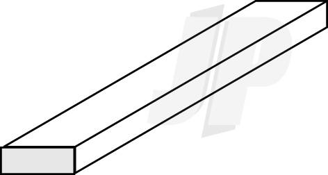 Evergreen .020 x .040" Opaque White Styrene Strip (10 Pack) 122