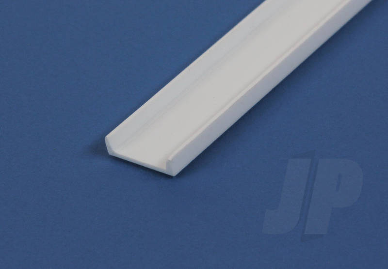 Evergreen .100" Opaque White Styrene Channel (4 Pack) 263