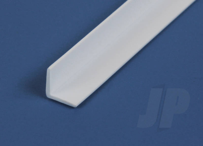Evergreen .100" Opaque White Styrene Angle (4 Pack) 293