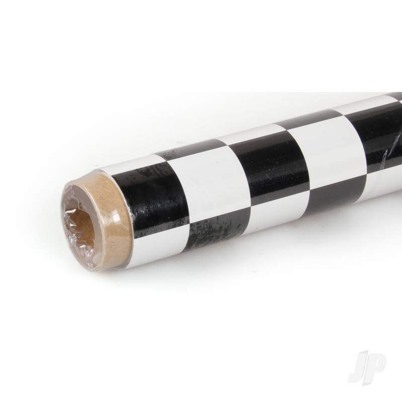 Oracover 2m Fun-5 Large 52mm Chequered White/Black 491-010-071-002