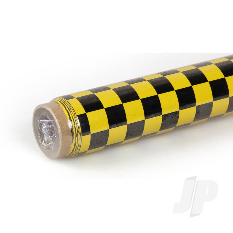 Oracover 2m Oracover Fun-4 Small Chequered Yellow/Black 5523777