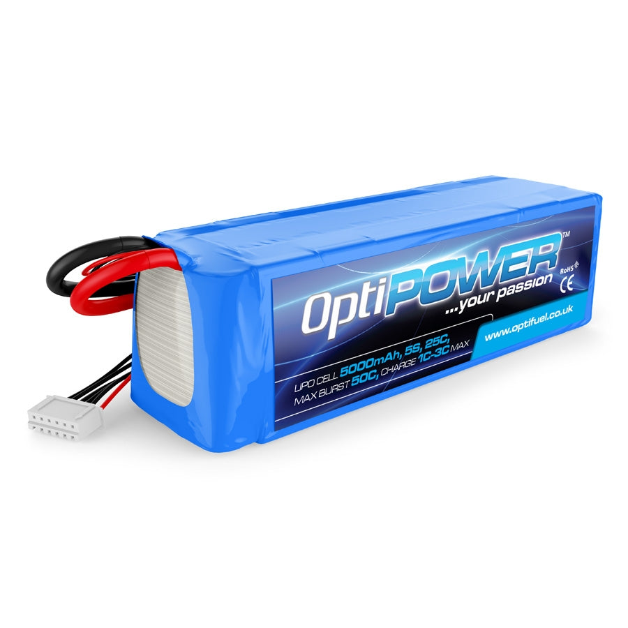 Optipower 5S 6000mAh 25C F3A Competition Lipo Battery OPR60005S