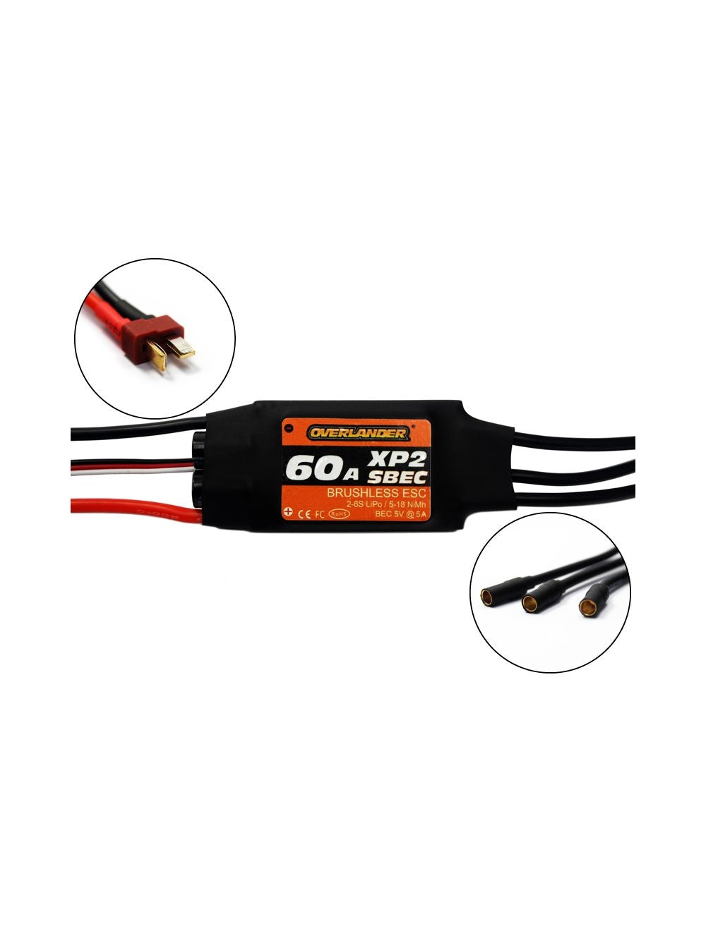 Overlander XP2 60A SBEC Brushless RTF (With Deans) Speed Controller ESC 2721