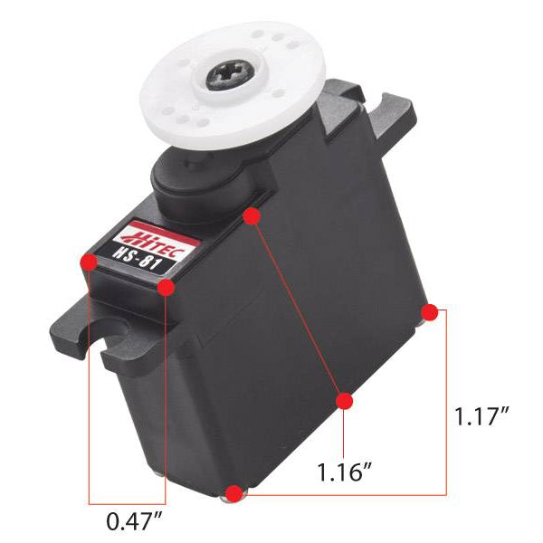 Hitec HS-81 Micro Servo Speed Torque Hybrid I.C.