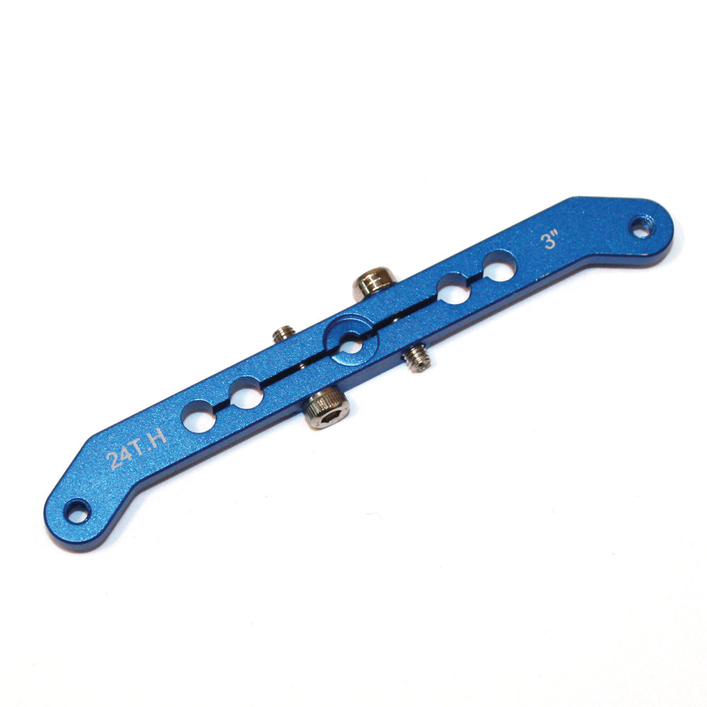 MacGregor Aluminium Offset Double Servo Arm 3in M3 (24T) (Blue) ACC0079